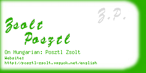 zsolt posztl business card